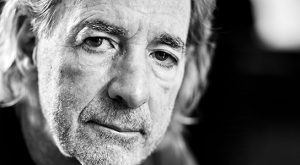 Harry Shearer in black and white