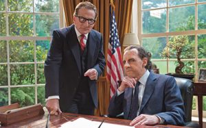 Harry Shearer as Richard Nixon, with Henry Goodman as Henry Kissinger